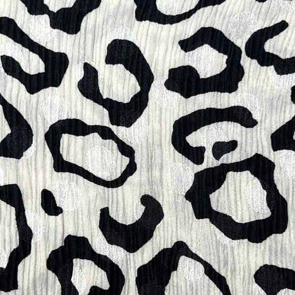 Vintage 80s/90s Balenciaga Paris Silk Leopard Print Blouse size 4 - Picture 7 of 10